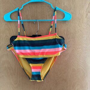Rainbow 2-piece Strappy Bikini Set Size L